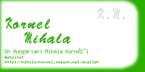 kornel mihala business card